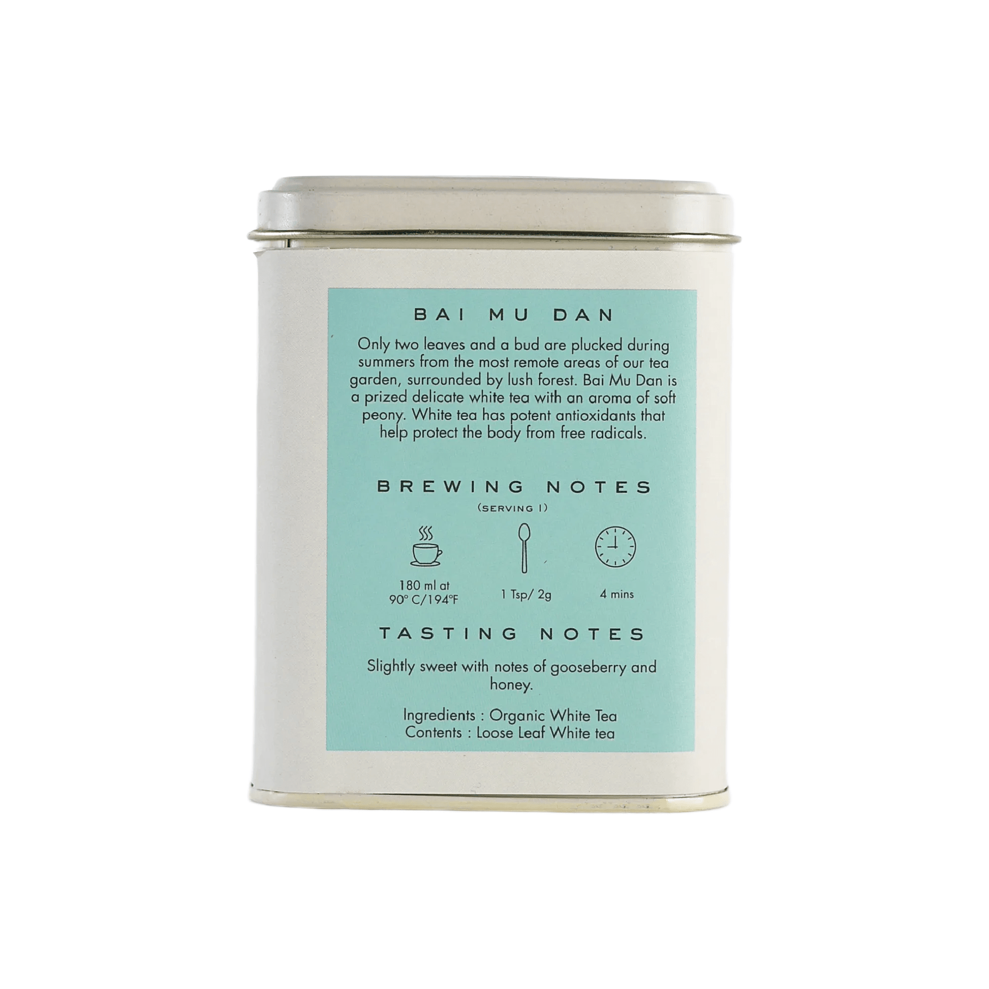 Makaibari BAI MU DAN | 25 gm Tin Caddy | Loose White Tea Pack - MAKAIBARI TEA