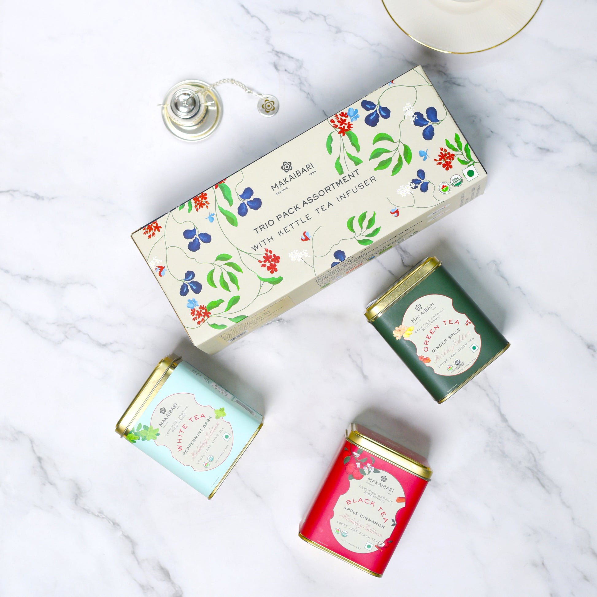 Winter Teas Trio Assortment With Infuser - MAKAIBARI TEA