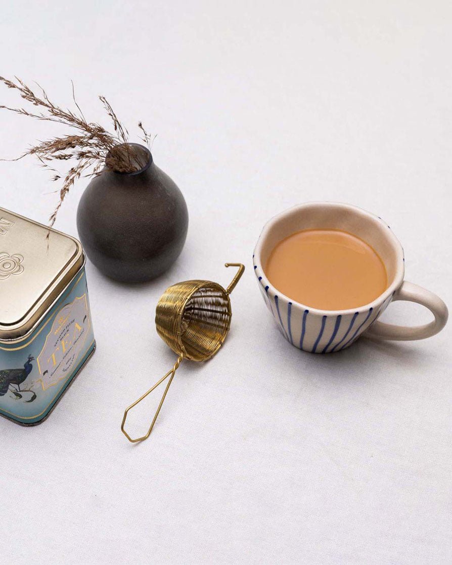Brass wire tea strainer - MAKAIBARI TEA