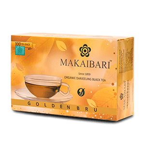 Golden Bru (100 Tea Bags) Darjeeling Black Tea - MAKAIBARI TEA