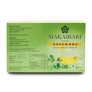 Green Bru (100 Tea Bags) Darjeeling Green Tea - MAKAIBARI TEA