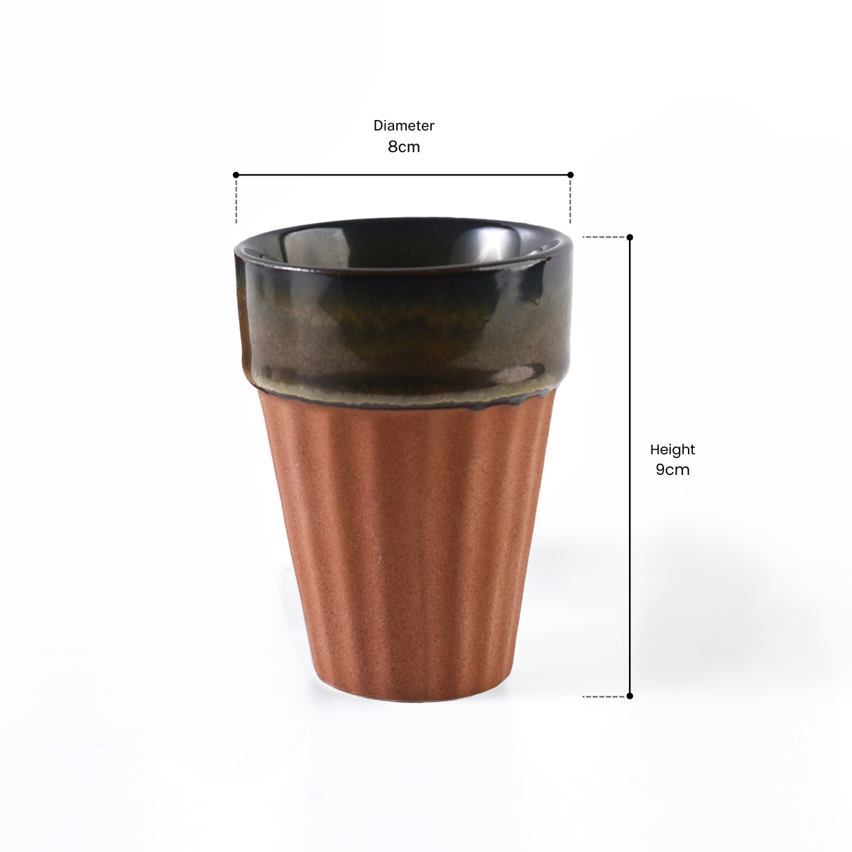 Classic Clay Chai Cup Red Matt Finish 2 Pcs