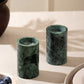 Green Marble Candle Stand - Set of 2