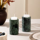 Green Marble Candle Stand - Set of 2