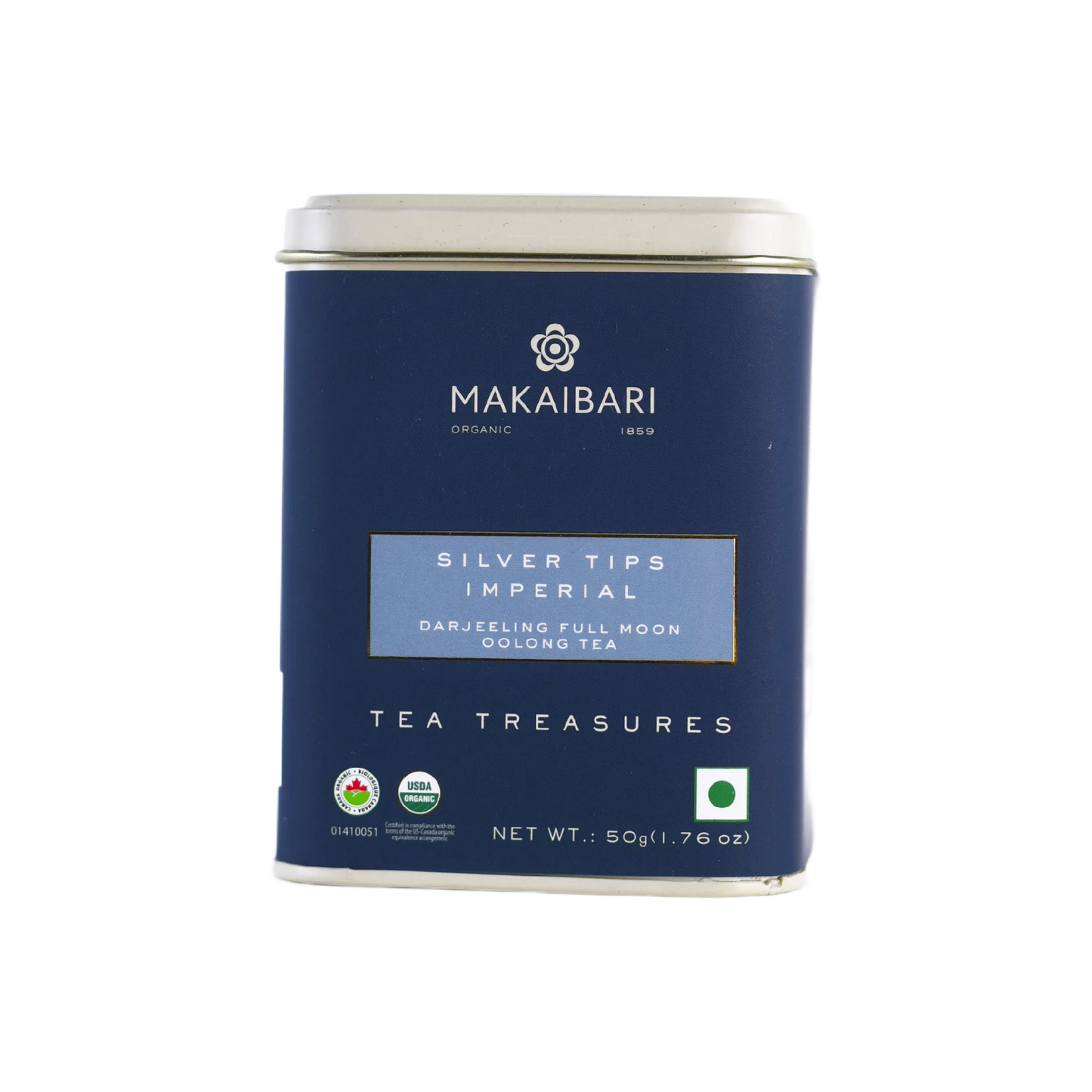 Makaibari Silver Tips Imperium | 50 gm Tin Caddy | Loose Leaf Full Moon Oolong Tea