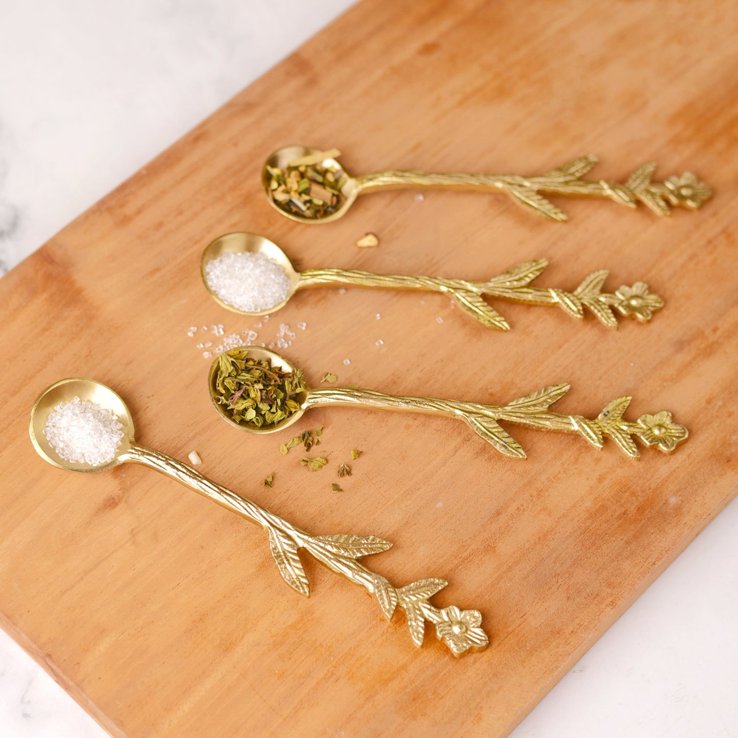 Premium Style Floral Sugar Spoon Set