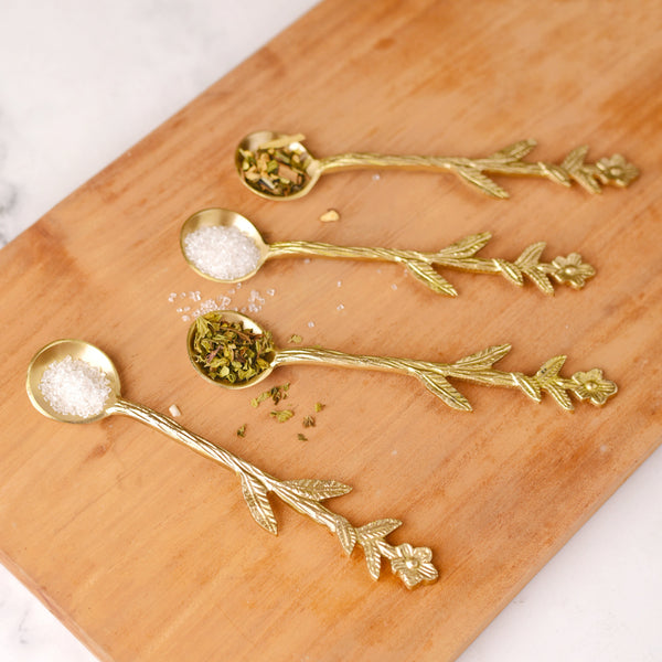 Premium Style Floral Sugar Spoon Set