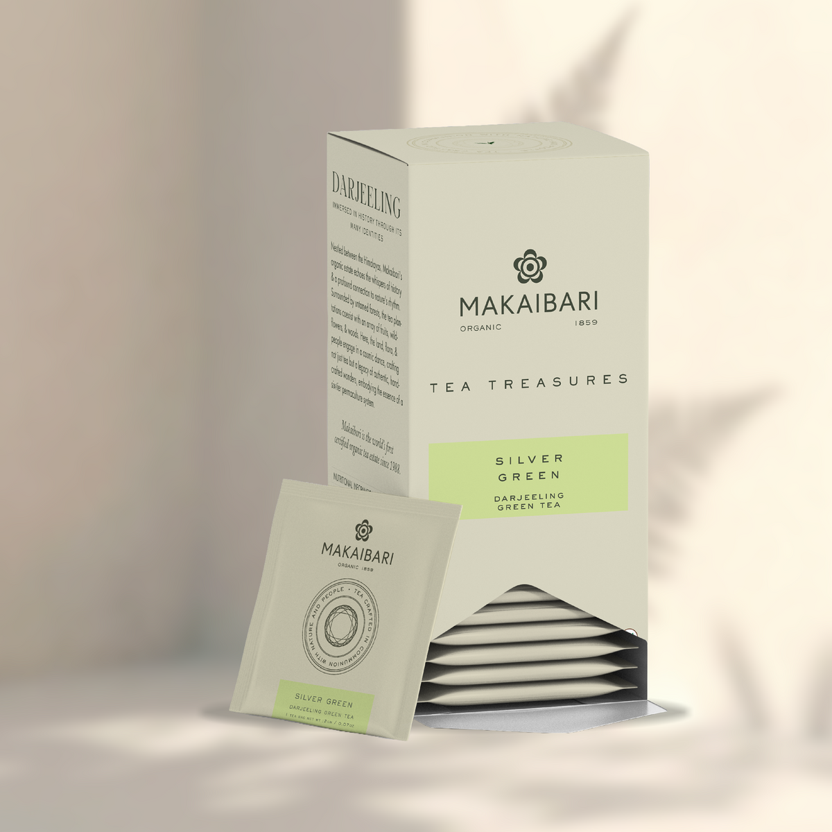 Makaibari Silver Green | 25 Tea Bags | Tea Treasure Darjeeling Green Tea