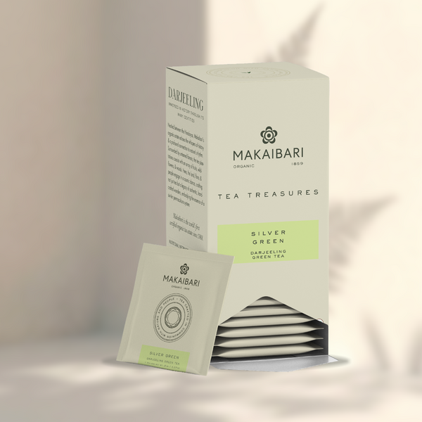 Makaibari Silver Green | 25 Tea Bags | Tea Treasure Darjeeling Green Tea
