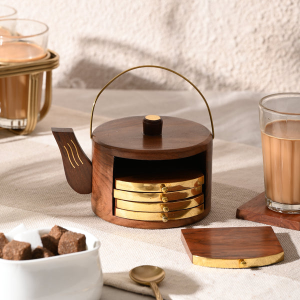TeaPot Shaped Coaster Set | Set of 6