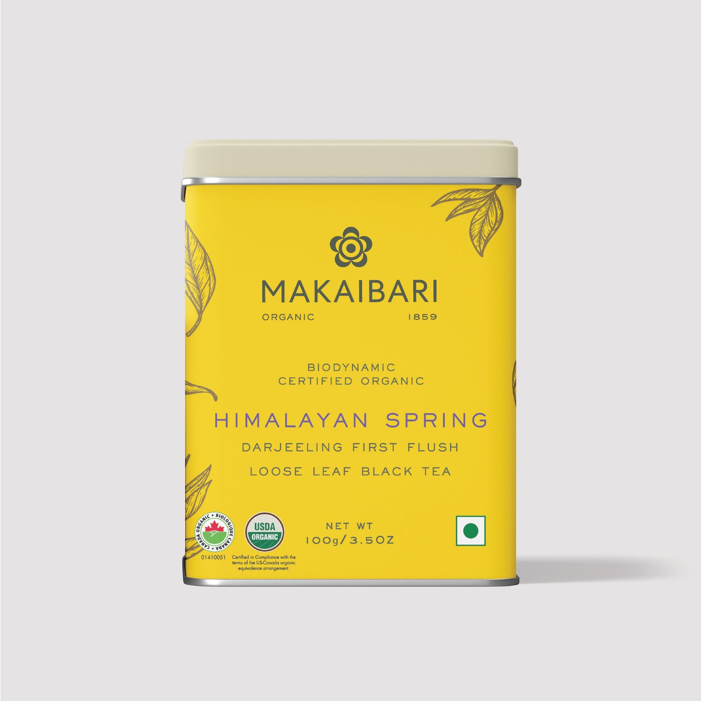 Himalayan Spring | 100 gm Tin Caddy | First Flush Loose Black Tea - Makaibari Tea