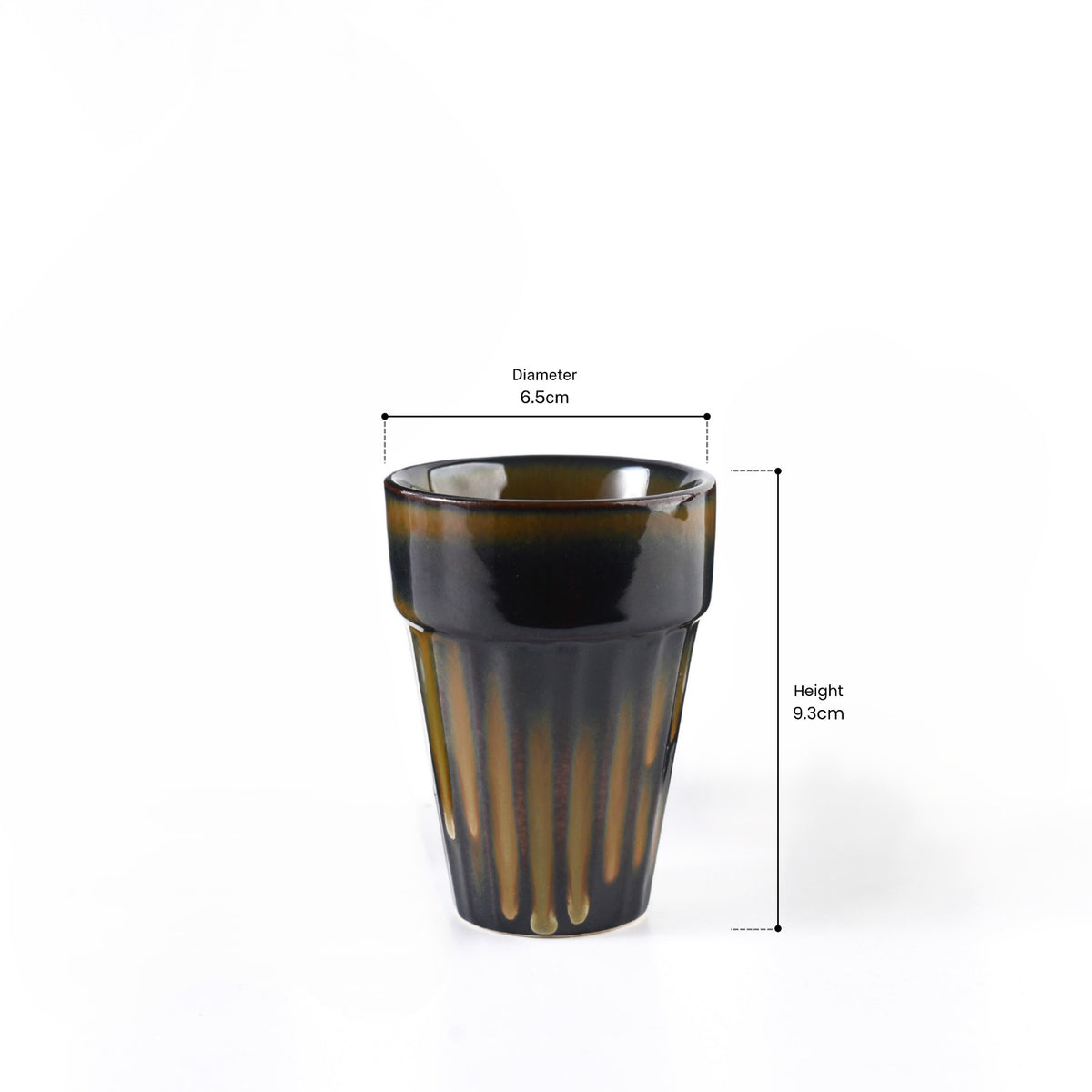 Classic Clay Chai Cup Green Matt Finish 4 Pcs