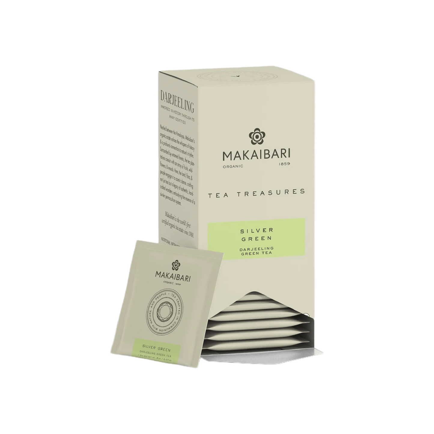 Makaibari Silver Green | 25 Tea Bags | Tea Treasure Darjeeling Green Tea - MAKAIBARI TEA