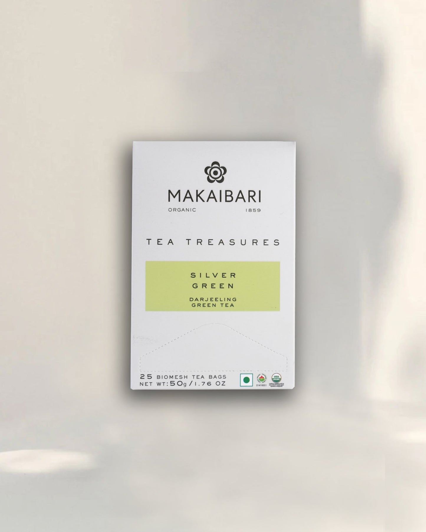 Makaibari Silver Green | 25 Tea Bags | Tea Treasure Darjeeling Green Tea - MAKAIBARI TEA