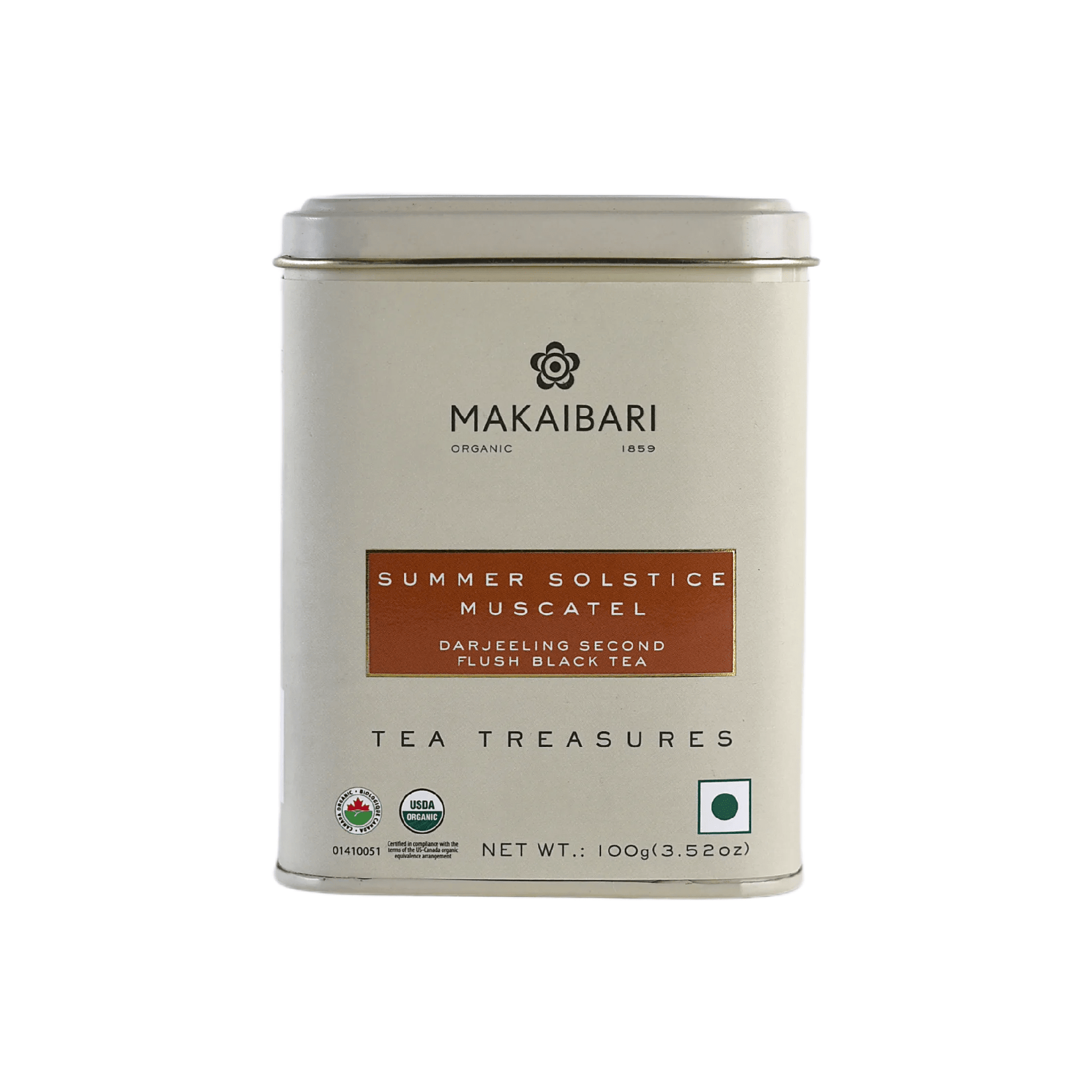 Makaibari Springtime Bloom | 100 gm Tin Caddy | First flush Black loose Tea Pack - MAKAIBARI TEA