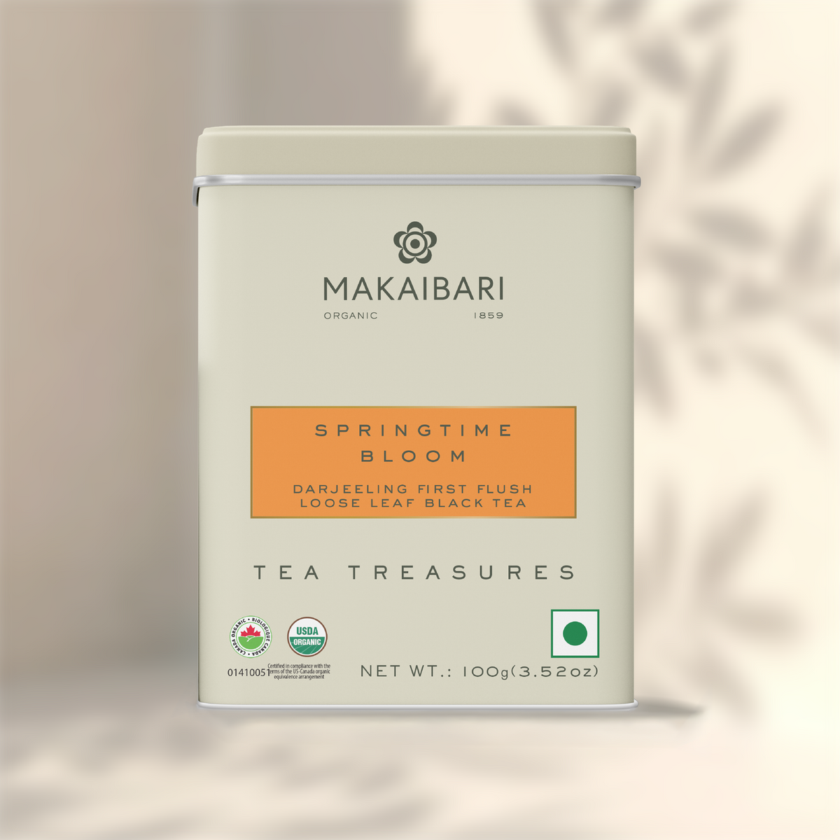 Springtime Bloom | 100 gm | First flush Black loose Tea | Tin Caddy
