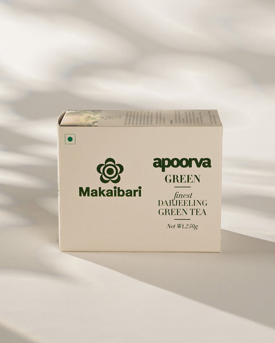 Apoorva Green Organic Darjeeling Green Tea Carton Box - MAKAIBARI TEA