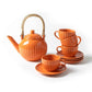 Ceramic Tea Pot Set - Orange - MAKAIBARI TEA